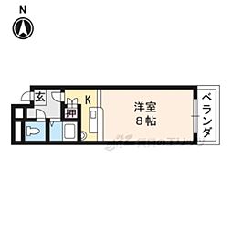 錦プラザ 1Kの間取図画像