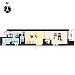 燦祿館 1DKの間取図画像