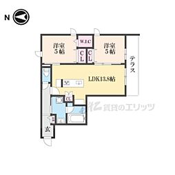 SORAIRO HILLS 空彩ヒルズ 2LDKの間取図画像