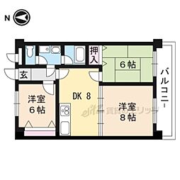 今井ドゥーズィエムマンション 3LDKの間取図画像