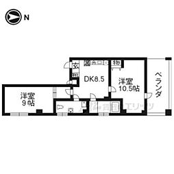 ネオブルーム 2LDKの間取図画像