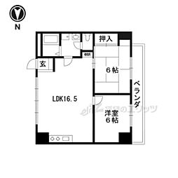 東和ハイツ本館 2LDKの間取図画像