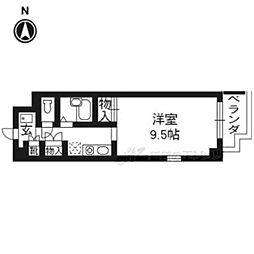 サンリッチ御池 1Kの間取図画像