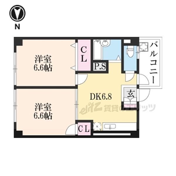 京都府京都市中京区富小路通三条下る朝倉町(賃貸マンション2DK・2階・45.09㎡)の写真 その2