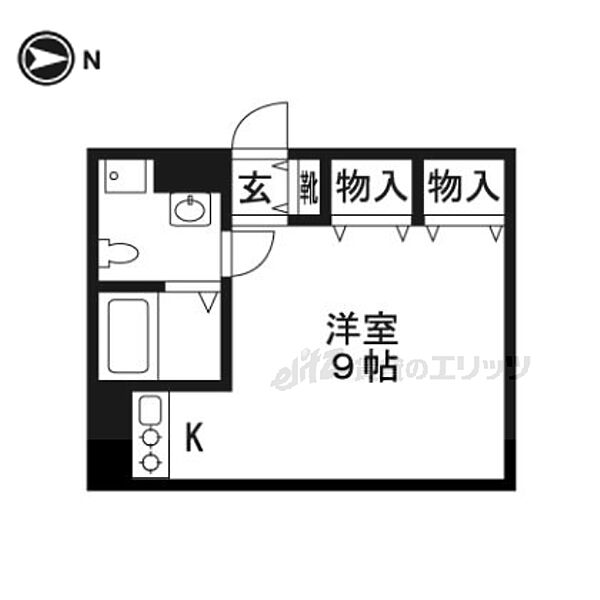 京都府京都市中京区三条通烏丸東入梅忠町(賃貸マンション1R・5階・23.37㎡)の写真 その2