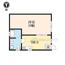 京都府京都市山科区北花山六反田町（賃貸アパート1LDK・1階・32.76㎡） その2