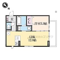 滋賀県栗東市北中小路（賃貸アパート1LDK・1階・42.66㎡） その2