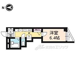 JR東海道・山陽本線 西大路駅 徒歩9分の賃貸マンション 6階1Kの間取り