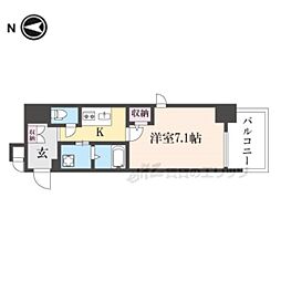 ＥｓＴＲＵＴＨ　ＫＹＯＴＯ 8階1Kの間取り