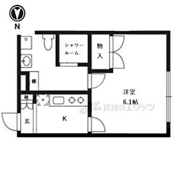 GRACEALLEYSAIIN 1Kの間取図画像