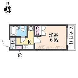 メゾンエスポート 1Kの間取図画像