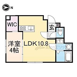 イオ・リアン坂本II 1LDKの間取図画像