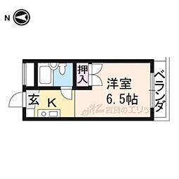 ハイツ大田 1Kの間取図画像