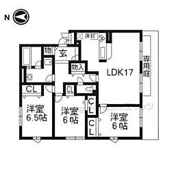 カーサクオレ 3LDKの間取図画像