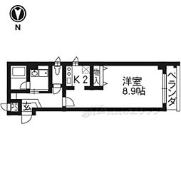ボナレテラ吉文字 1Kの間取図画像