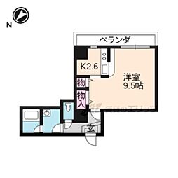 マンションシャルマンエレガント 1Kの間取図画像