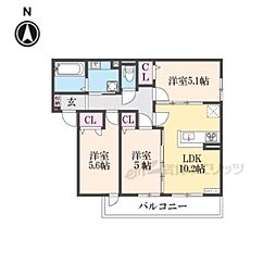 ラフィナス 3LDKの間取図画像
