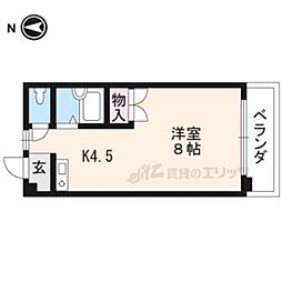 ヴィーヴル藤の森 1Kの間取図画像