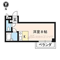 プルミエール ワンルームの間取図画像
