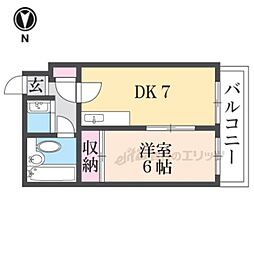 今出川ビューハイツ 1DKの間取図画像