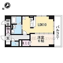 プログレス5番館 1LDKの間取図画像