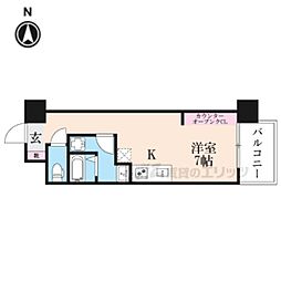 デイスターアベニュー 1Kの間取図画像
