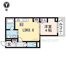 シャーメゾンヴェロ 1LDKの間取図画像