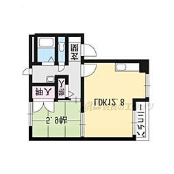 アフェクション丸尾A棟 1LDKの間取図画像