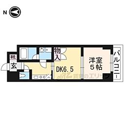 プレシャス壱番館 1DKの間取図画像