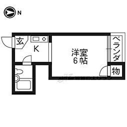 マンションニュー・ホワイト 1Kの間取図画像