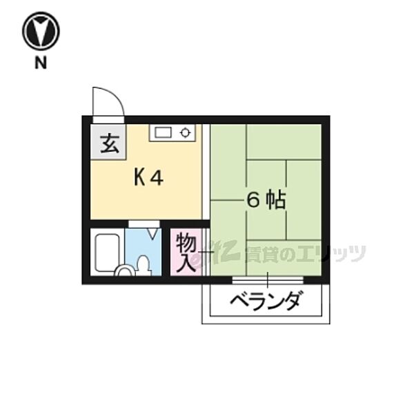 京都府京都市山科区西野山階町(賃貸アパート1K・1階・20.25㎡)の写真 その2