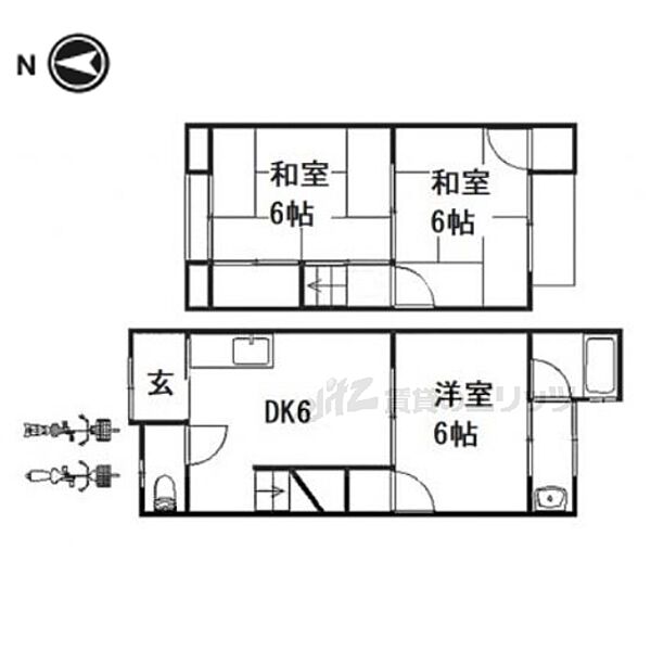 西野櫃川町13-5戸建 ｜京都府京都市山科区西野櫃川町(賃貸一戸建3DK・1階・47.75㎡)の写真 その2