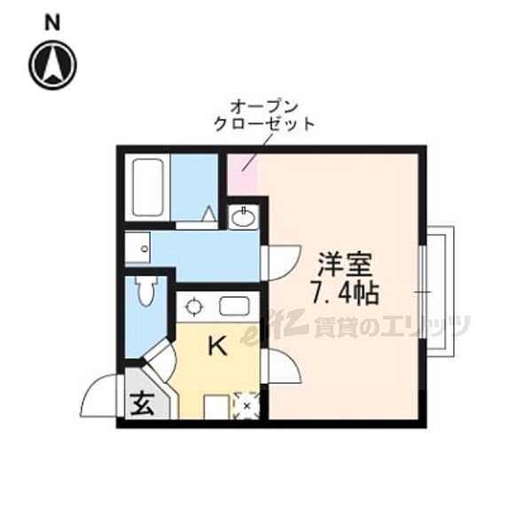 サウスゲート東福寺 201｜京都府京都市東山区本町１９丁目(賃貸アパート1K・2階・20.95㎡)の写真 その2