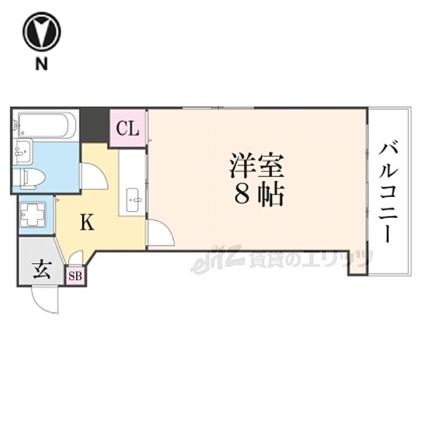 京都府京都市中京区蟷螂山町(賃貸マンション1K・7階・23.83㎡)の写真 その2