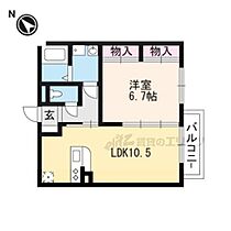 アップヒルズ 102 ｜ 京都府京都市伏見区深草大亀谷東安信町（賃貸アパート1LDK・1階・40.68㎡） その2