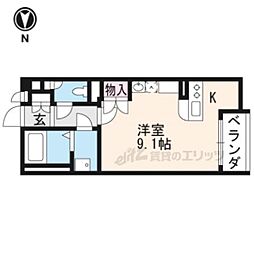 レオネクストファーストクラス ワンルームの間取図画像