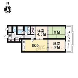 パークテラス桂川 3DKの間取図画像