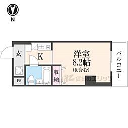 Ｇｌｏｉｒｅ烏丸五条 11階1Kの間取り