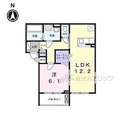 リボーン明誠 2階1LDKの間取り