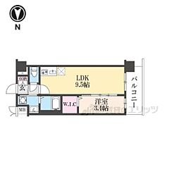 京都市南区東九条南石田町マンション 1LDKの間取図画像