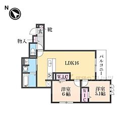 STグランツ 2LDKの間取図画像