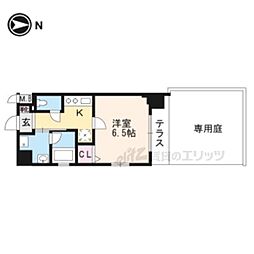 ベラジオ京都七条ウエスト 1Kの間取図画像