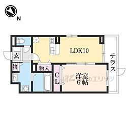 フロレゾン 1LDKの間取図画像