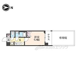 SOLTERRACE京都西大路郁 1Kの間取図画像
