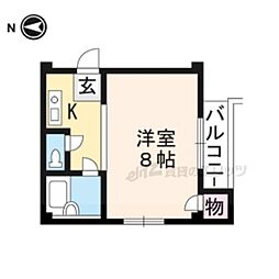 PineTree 1Kの間取図画像