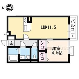 ベル・エキップ 1LDKの間取図画像