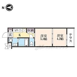 MJC京都丹波口 2Kの間取図画像