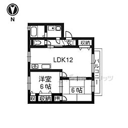 メゾンドール榮 2LDKの間取図画像
