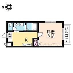 ハッピーレジデンス 1Kの間取図画像