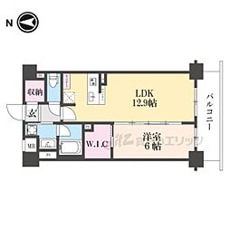 STANDZ西院 1LDKの間取図画像